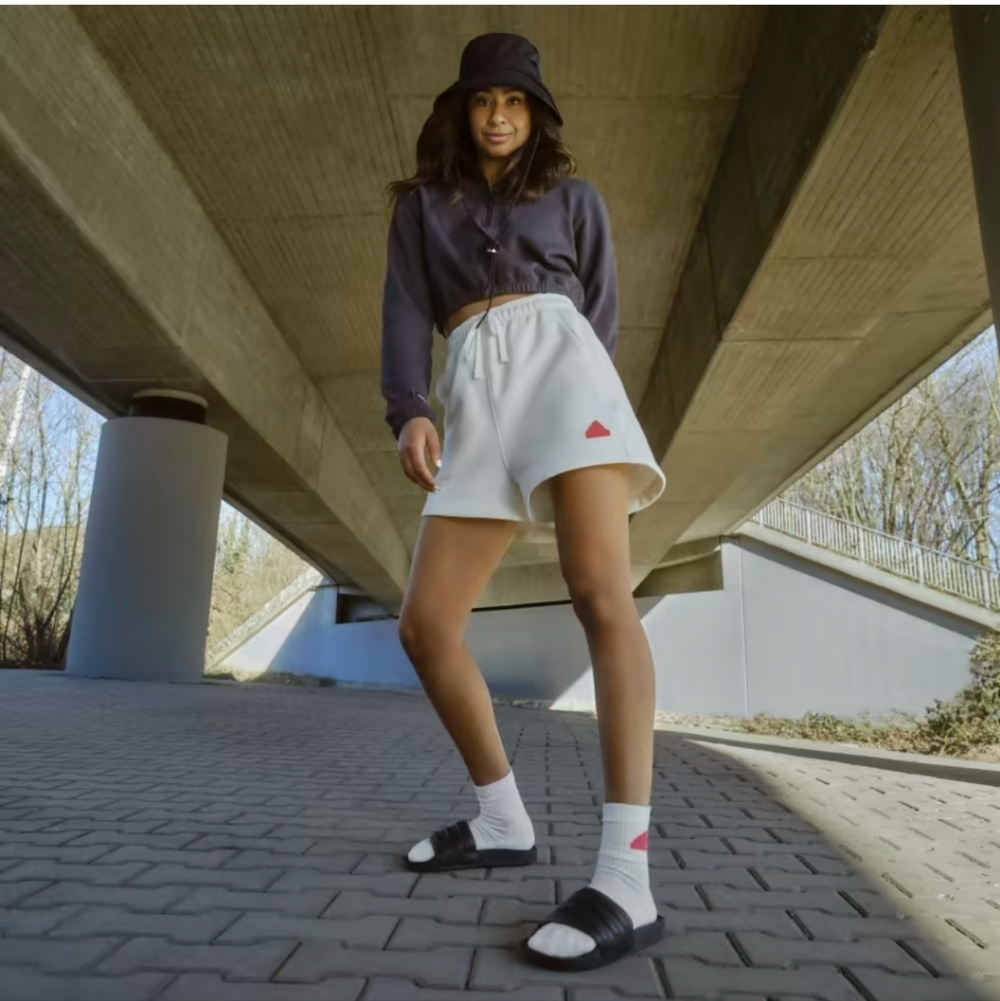 Adidas Cropped Half-Zip Sweatshirt, Dark Grey, Small, NWOT - Picture 3 of 9